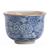 Blue and White Floral Ceramic Teacup