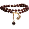 Moon & Crown Double Wrap Beaded Bracelet