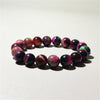 Multicolor Tiger Eye Bracelet, Handmade Round Bead Jewelry