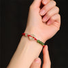 Hetian Jade Peace Buckle Red String Protection Luck Bracelet