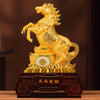 Gold-Tone Horse and Wealth Tree Statue