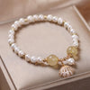 Pearl and Charm Bracelet with Gemstone Accents