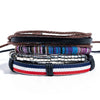 Handmade Leather Bracelet Set with Gift Message Card