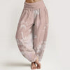 Women's Harem Pants Cotton Elastic Waist 3D Print Casual Trousers