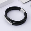 Simple Design Titanium Steel Leather Luck Bracelet