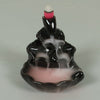 Black Ceramic Backflow Incense Burner Waterfall Design
