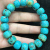 Turquoise Bracelet, Magnesite Inlay, Handmade Beads