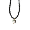 Black Spinel Cute Cat Motivate Choker Necklace