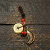 Brass Koi Fish Keychain with Beads and Coins