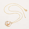 925 Sterling Silver Pearl Camellia Necklace and Earrings Set