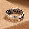 Blue Lotus Auspicious Clouds Copper Ring