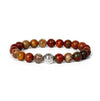Stone Bead Bracelet with Crown Charm