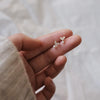 Sterling Silver Heart Stud Earrings with Pearl Drop