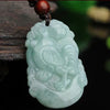 Carved Jade Zodiac Pendant Necklace