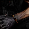 Beaded Bracelet with Metal Charm for Men