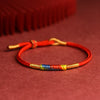 Multicolor Red String Alloy Buckle Protection Bracelet