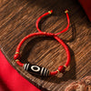 Tibetan Dzi Bead Bracelet, Agate Protection Charm