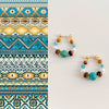 Handmade Natural Stone Hoop Earrings
