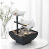 Desktop Water Fountain, Stainless Steel Cascading Decor