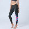 Floral Print Yoga Leggings Women's 3D Stretch Gym Pants