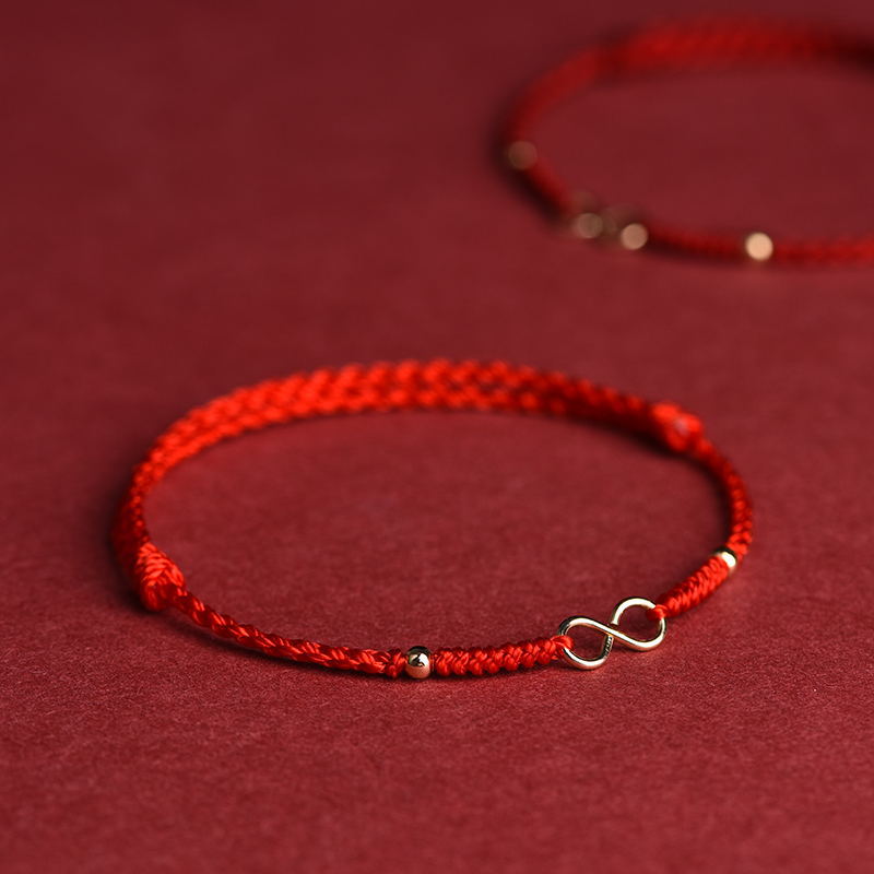 Infinity Charm Red String Bracelet Includes Gift Message Card