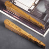 Carved Wood Folding Fan with Openwork Design