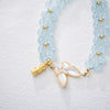 Handmade Butterfly Charm Bracelet with Aquamarine, Amethyst or Moonstone