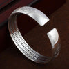 Tibetan Sanskrit White Meditation Prayer Bracelet Bangle