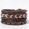 Wrap Leather Bracelet Set Vintage Braided Multi-Layer