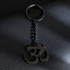 Om Symbol Necklace or Keychain, Stainless Steel Pendant