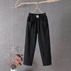 Cotton Linen Straight Leg Pants for Women