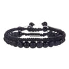 Beaded Braided Bracelet Set with Stone Charms