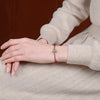 925 Sterling Silver Plated Gold Hetian Jade Lotus Luck Red String Bracelet