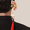 Flower Leaf Pearl Peace Tassel Hairpin