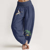 Women's Floral Harem Pants Elastic Waist Yoga Lounge Trousers