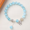 Cat's Eye Butterfly Charm Bracelet
