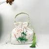 Suzhou Embroidery Silk Bucket Bag with Tassel