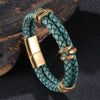 Braided Leather Dragon Bracelet for Men and Women