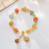 Golden Silk Jade Pixiu Wealth Bracelet