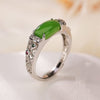 Retro Oval Openwork Adjustable Ring with Faux Gemstone