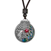990 Silver Phoenix Necklace Pendant with Enamel