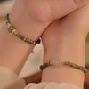 Bamboo Pattern Hetian Jade Bracelet for Women, Handmade Luck Charm