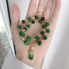 Pixiu or Fox Charm Beaded Bracelet, Single or Double Wrap