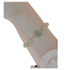 Rose Flower Imitation Jade Chain Bracelet, Gold-Tone Copper
