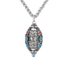 Rotatable Om Mani Padme Hum Pendant Necklace with Koi Motif