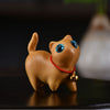 Hand-Carved Rainbow Wood Cat Figurine