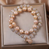 Pearl and Charm Bracelet with Gemstone Accents