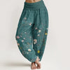 Women's Cotton Harem Pants with 3D Digital Print