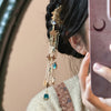 Flower Leaf Pearl Peace Tassel Hairpin