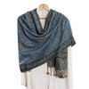 Jacquard Cashew Flower Pattern Tassel Shawl, Retro Ethnic Style Wrap